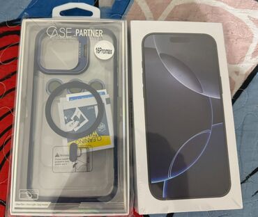 айфон полтавка: IPhone 16 Pro Max, Жаңы, 1 ТБ, Кара, Заряддоочу түзүлүш, Каптама, Кабель, 100 %