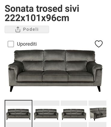 solarni reflektor sa senzorom: Three-seat sofas, color - Grey, Used