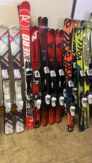 Лыжи: Для подготовленных склонов, С креплениями, Б/у — 2