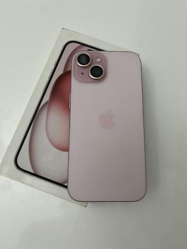 айфон 17 бу: IPhone 15, Б/у, 128 ГБ, Розовый, Зарядное устройство, Защитное стекло, 86 % — 2