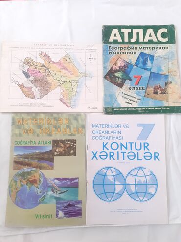 Kitablar, jurnallar, CD, DVD: Coğrafiya 7ci sinif Rus-Azərbaycan Atlas və Xəritə ilə birlikdə