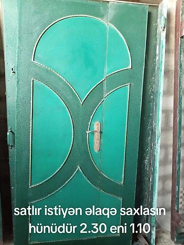 Metal qapı dəsti - Material: metal - Rəng: yaşıl - Konstruksiya