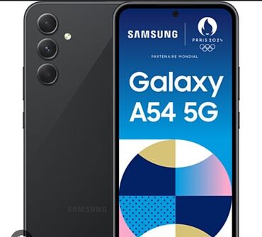 мобильные телефоны samsung: Samsung Galaxy A54, Б/у, 256 ГБ, цвет - Черный, 2 SIM
