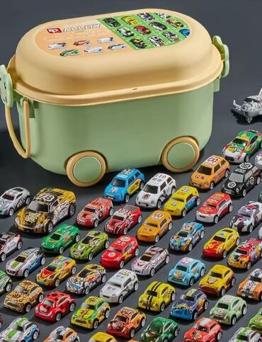 Игрушки: Набор игрушек машин 50 штук. Металлические. #Набор детских машин