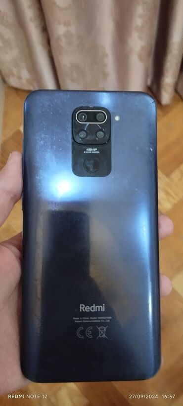 xiaomi note 9 pro 128 gb qiymeti: Xiaomi Redmi Note 9, 128 ГБ, цвет - Голубой, 
 Отпечаток пальца