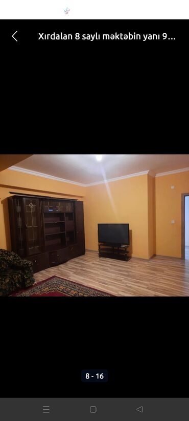 Uzunmüddətli kirayə mənzillər: Xirdalanda 5 nömreli mektebe yaxin 9/6 mertebesinde 2 otaqli ev 430 — 7