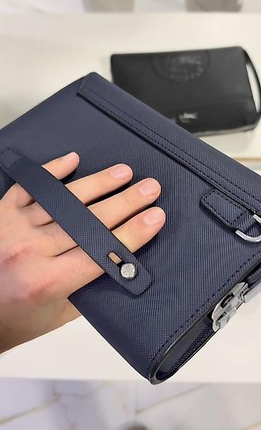 Çantalar: Lacoste kişi əl çantası - Material: teksturələnmiş sintetik dəridən — 3