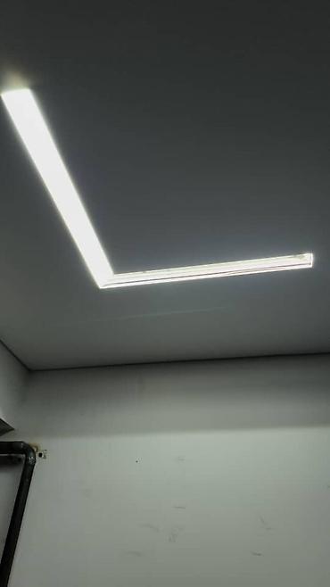 Натяжной потолок: Натяжные потолки с установкой освещения - Одноуровневые натяжные — 1