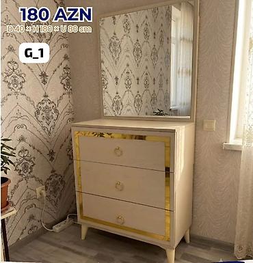 guzgu modelleri: G_1 model güzgülü komod - Ölçülər: Dərinlik 40 sm × Hündürlük 180 sm — 1
