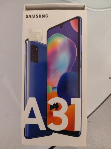 samsung s24: Samsung Galaxy A31, 128 GB, rəng - Bənövşəyi, İki sim kartlı, Sensor, Barmaq izi