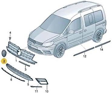 katalog automobila: PREDNJI ZNAK (OEM) 15-20 ZA VOLKSWAGEN CADDY | Prednji znak u masci — 4