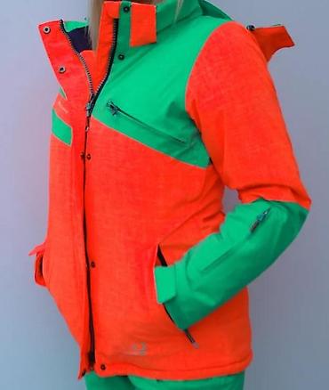 moncler: Ženska jakna u narandžasto-zelenoj kombinaciji boja, pogodna za — 3