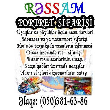 Sifarişlə əl işləri: Rəsm əsərləri, portretlər — 1