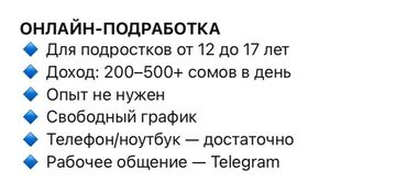 повар для семьи: Предлагается онлайн-работа для подростков с гибким графиком.Задача