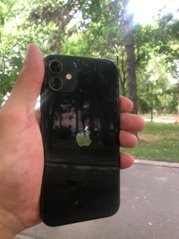 старые айфоны купить: IPhone 11, Б/у, 128 ГБ, Black Titanium, Чехол, 76 %