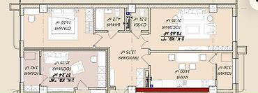 asman residence: 2 комнаты, 78 м², Элитка, 13 этаж, ПСО (под самоотделку) — 2