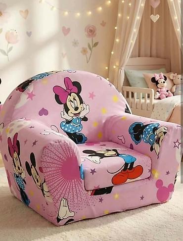 Foteljice: Mala fotelja 🪑 Dimenzije: 55×45 cm ✨ Sedeći deo: 30×30 cm 🛏️ — 17