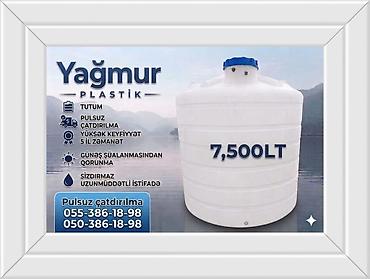 oksigen balonu icarə: YAĞMUR markalı plastik su çənləri – yatıq (horizontal) model Tutum — 7