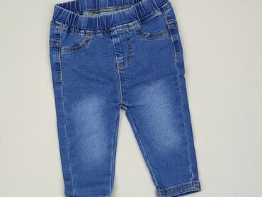 pull and bear czarne jeansy: Spodnie jeansowe, 3-6 m, stan - Bardzo dobry