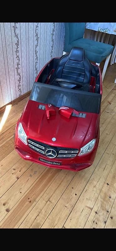 uşaq oturacagi: Uşaq üçün elektrikli maşın – Mercedes-Benz stili, qırmızı rəng - — 1