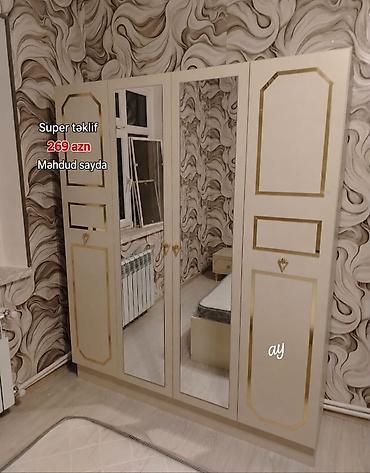 ev ucun mebel dolab: *4 qapılı dolab* Yeni sifarişlə hazırlanır Ölçü 160*47*200 *qiymet 269 — 1