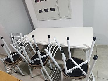 silver kitchen: Кухонный стол, Б/у, Прямоугольный, Нераскладной — 1