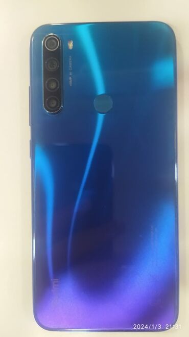 zhenskie bryuki iz gabardina: Xiaomi Redmi Note 8, 32 ГБ, цвет - Синий, 
 Отпечаток пальца