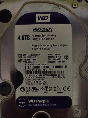 Комплектующие для ПК: Накопитель для ПК, Б/у, Western Digital (WD), HDD, 4 ТБ, 3.5" — 2