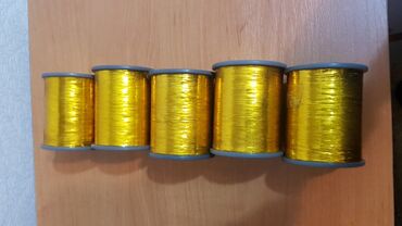 Аксессуары для шитья: Японские нитки под золото для вышивания и рукоделия, шитья высокого