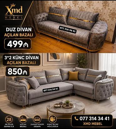 XMD Mebel – Açılan bazalı divan modelləri - Düz divan (açılan bazalı)