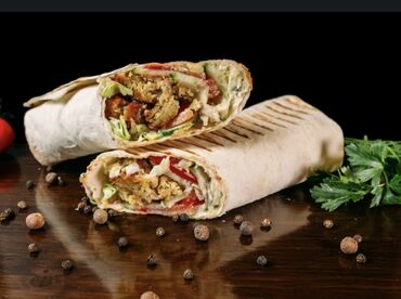 вкус востока: Шаурма в лаваше на гриле - Тонкий пшеничный лаваш с аппетитной