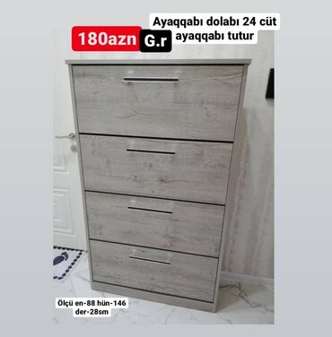 Dolablar: Ayaqqabı dolabı, Yeni, 3 qapılı, Açılan, Düz dolab, Azərbaycan