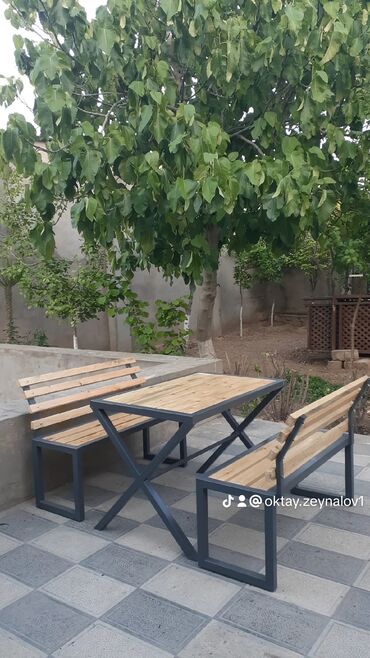 Taburetlər: Sənaye üslubunda bar tabureləri - Oturacaq: təbii ağacdan, yumru — 16