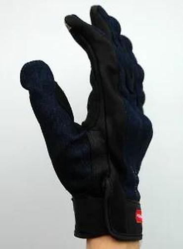 Oprema za bicikliste: Komine moto rukavice – teksas/leather hibrid - Gornji deo od tamnog — 14