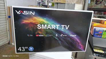 Телевизоры: Срочная акция телевизор Yasin 40 cmart интернет Экран защитный слой