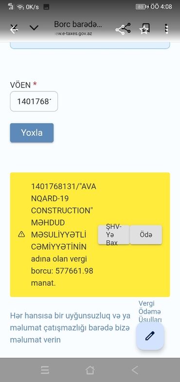 Завскладом: Kimin adına şirkətlər VÖEN lər açılıbsa ünvanına küllü miqdarda vergi