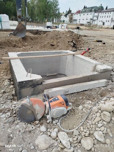 Beton işləri: Səssiz tozsuz səliqəli kəsim. Beton katlavan monolit kubik — 14