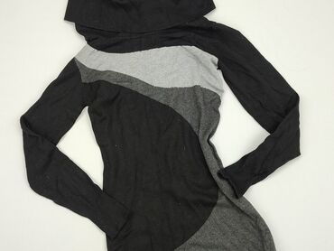 bluzki czarne damskie długi rekaw: Tunika, S, stan - Dobry