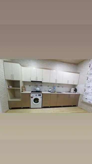 Sifarişlə mətbəx mebeli: Sifarişlə mətbəx dəsti, Özü çəkən petlələr, Sadə laminat, Kredit yoxdur, Pulsuz çatdırılma — 5