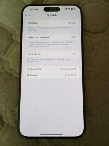 ikinci el 15 pro max: IPhone 15 Pro Max, 256 GB, Black Titanium, Barmaq izi, Face ID, Sənədlərlə