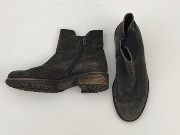 brązowa zamszowa spódnice: Ботильйони та черевики жіночі, 40, стан - Хороший
