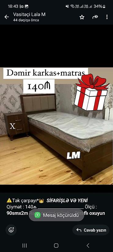 matras qiymetleri: ⚠️Tək çarpayı*👑 _*SİFARİŞLƏ VƏ YENİ*_ Qiymət : 140₼ — 1