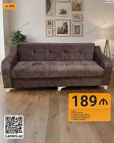 ucuz divanar: Məhsul: Divan Kod: 6923 - Ölçülər: 200 sm - Mexanizm: Açılan — 1