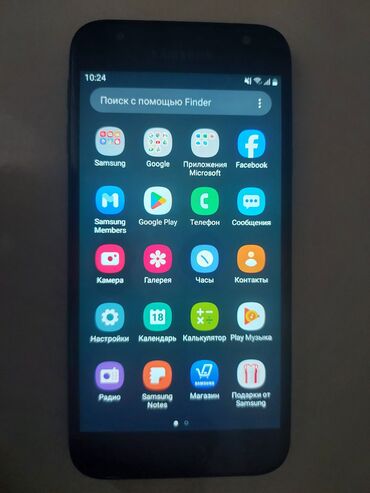 ayfon 2 ci əl ideal vəziyyətdə: Samsung Galaxy J3 2017, 16 GB, rəng - Qara, Sensor, İki sim kartlı