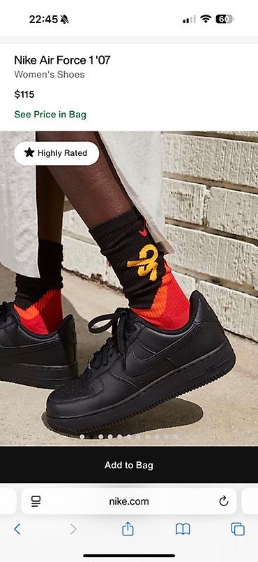 air force black: Кроссовки, 36.5, Nike, Б/у, цвет - Черный, Самовывоз, Платная доставка — 2