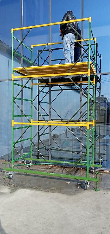 Строительные леса, стойки: Вышки передвижные Российские ЕвропейскиеЛеса до 20 метров на колёсах — 5