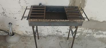 kömür istehsalı: Metaldan hazırlanmış manqal/qril masası - Material: qalın gövdəli — 1