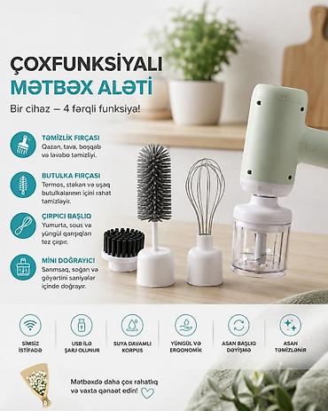 yemək termos: Çoxfunksiyalı Simsiz Mətbəx Aləti (4-ü 1-də) Bir cihaz – 4 fərqli — 1