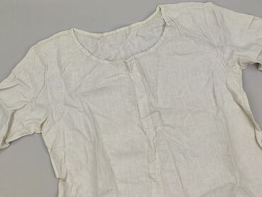 beżowa bluzki z krótkim rękawem: Women's blouse, size 3XL