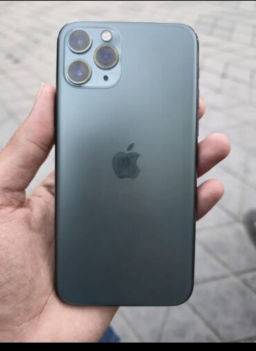ош айфон 11: IPhone 11 Pro, Б/у, 64 ГБ, Matte Midnight Green, Защитное стекло, Чехол, 80 %